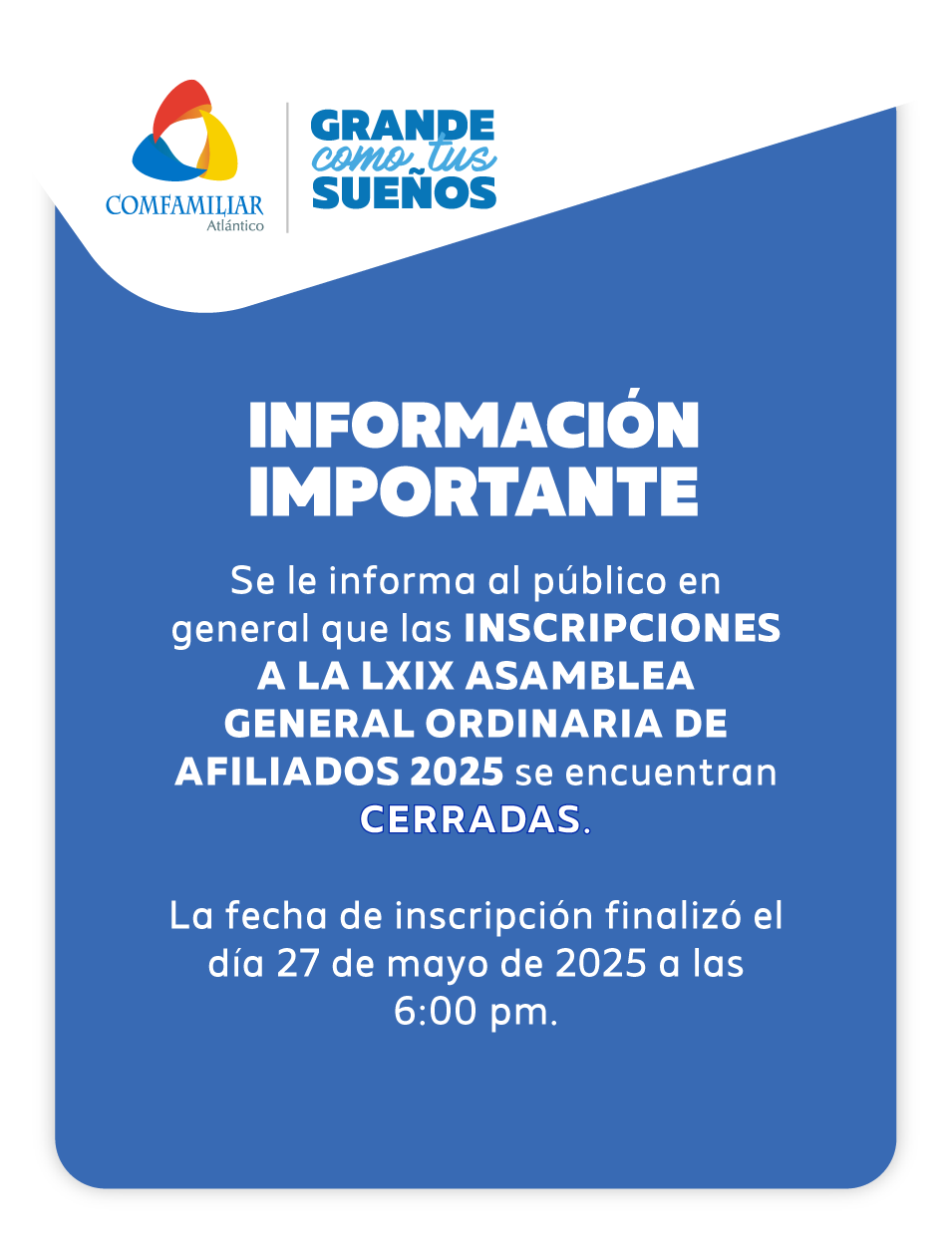 Inscripciones Cerradas